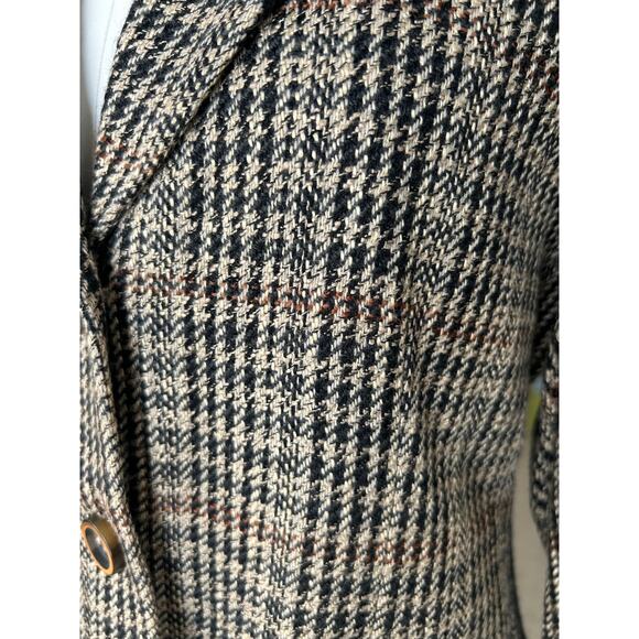 Vintage Austin Reed Houndstooth Wool Blazer Women's sz 8 Preppy Academia Classy - Picture 9 of 10